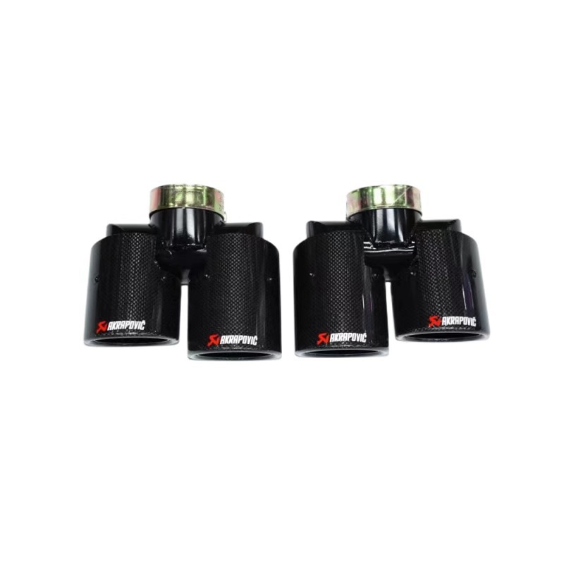 Suitable for 20-23 Land Rover Defender 110/90 Tail Throat Exhaust Pipe Modified Round Mouth Four-Out Tail Throat Carbon Fiber