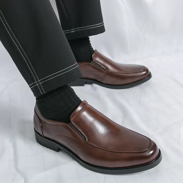Cross-Border Men's Large Size Simple Toe-Toe Leather Shoes Formal Business Casual Shoes Office Loafers Men's Shoes