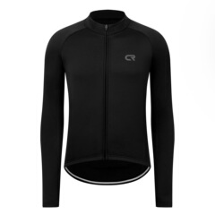 男性のベルベットの自転車服冬の長袖のベルベットの自転車服の中の材料は毛を磨いて保温して黒に乗る