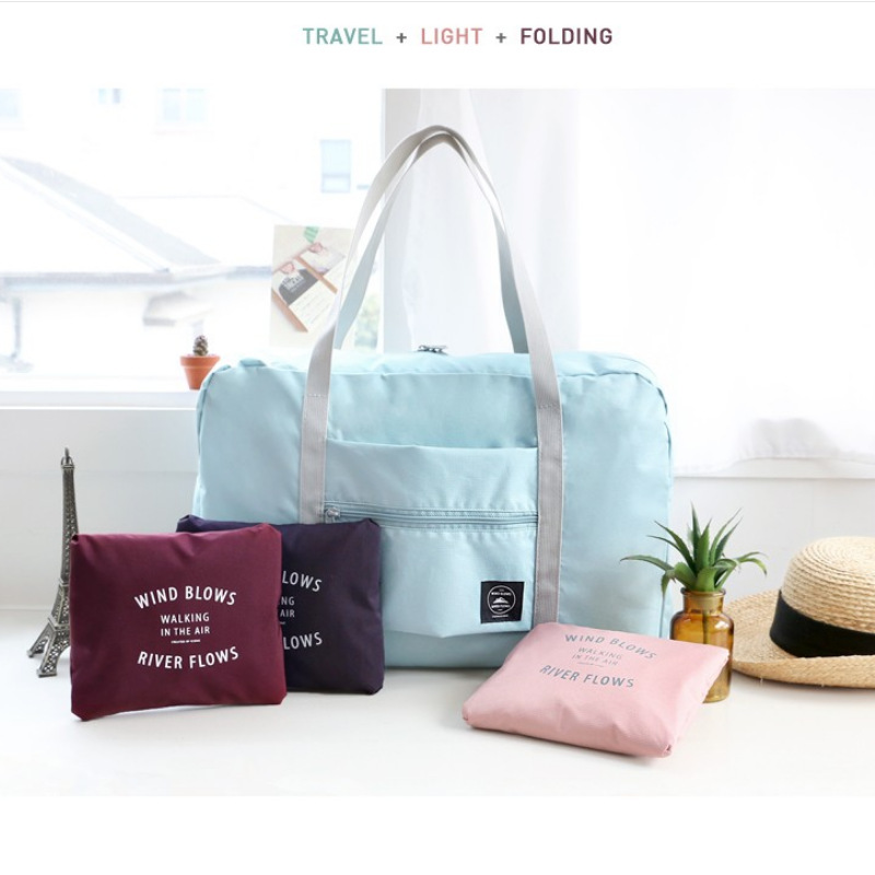 Folding travel bag portable shoulder bag women's portable folding storage bag large capacity luggage bag men's portable luggage bag