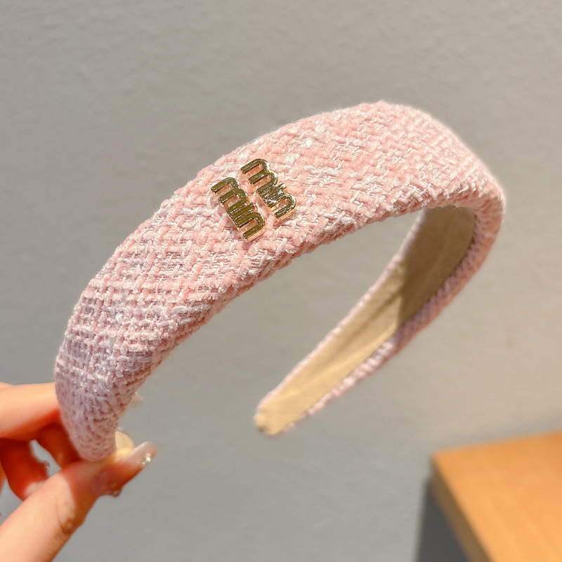 Hermosa y dulce banda de cabello rosa para mujeres, banda de cabello de alta presión craneal, banda de cabello diaria, banda de cabello de niña, tocado de tarjeta de cabello de corazón