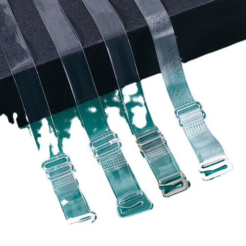 In-stock universal widened transparent shoulder strap underwear invisible strap bra replacement non-slip crystal strap hookless tube top cross-border