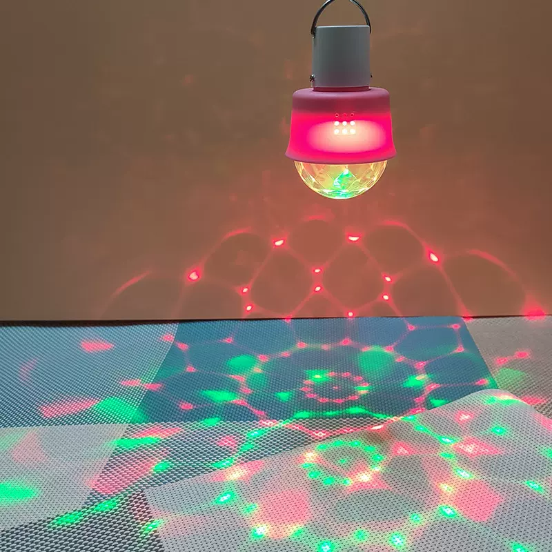 LED小魔球充电迷你迪斯科舞台灯七彩氛围灯 生日派对挂钩随身DJ灯