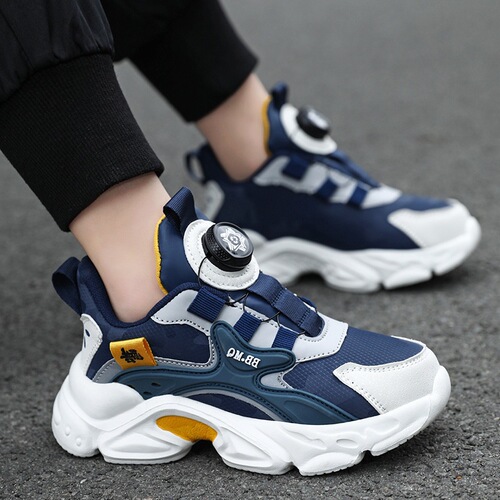 Boys 'shoes, sneakers, autumn and winter new children's running basketball shoes, medium and small boys' cashmere and cotton