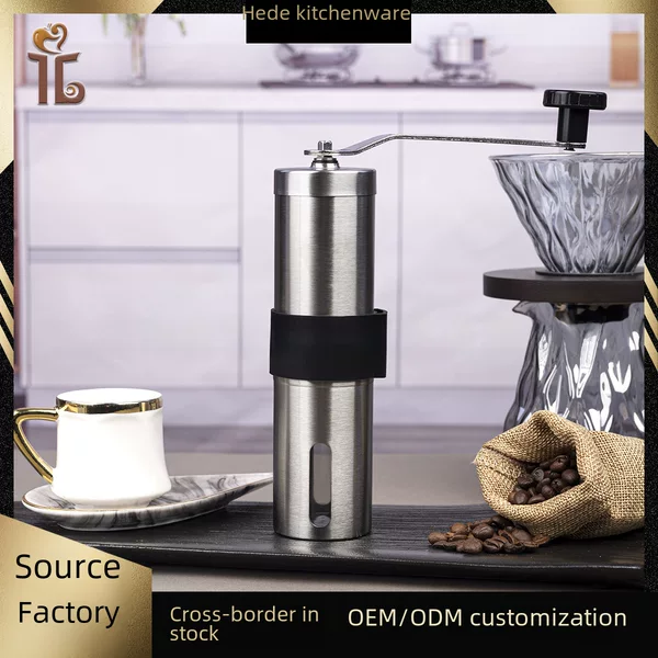 Source factory in stock small hand cranked ceramic bean grinder stainless steel coffee grinder manual coffee bean grinder