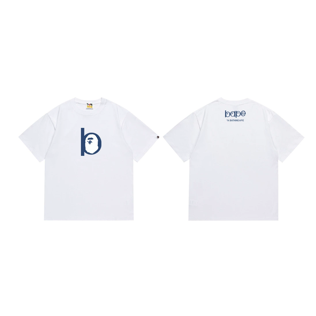 Короткая футболка повседневная с коротким рукавом (BAPE) двойной пряжи унисекс, разноцветная и размеры S–XXL