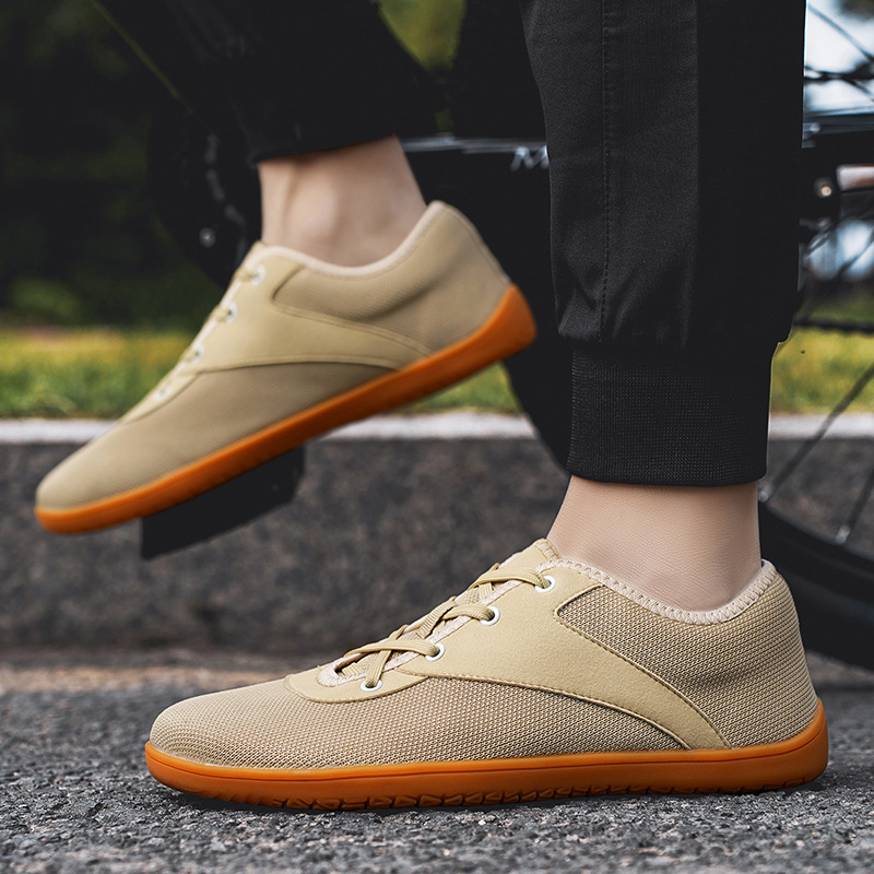 Nuevos zapatos casuales transfronterizos de cabeza ancha descalza con suela suave antideslizante zapatos deportivos transpirables para caminar zapatos de ejercicio para correr en bicicleta