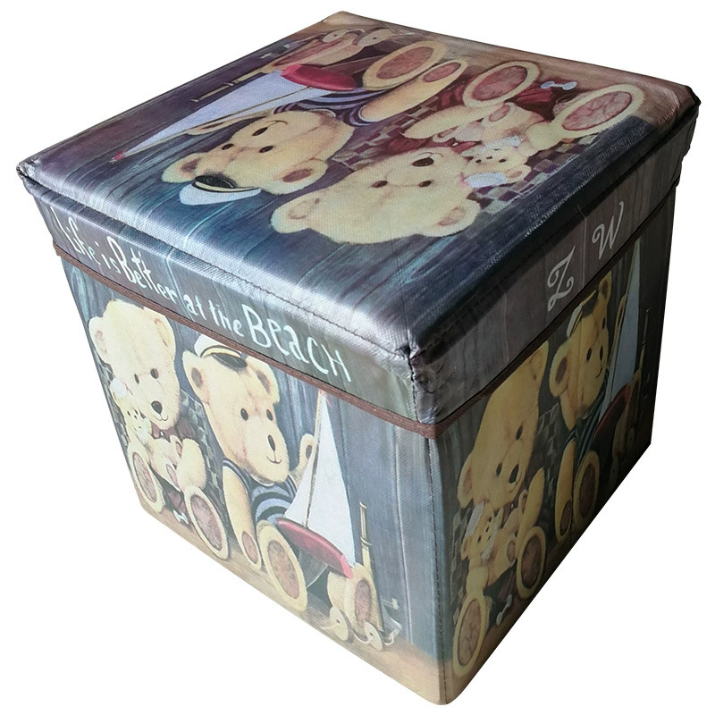 В наличии Складной креативный Британский ретро нетканый ящик для хранения Табурет Игрушечные книги Разное Отделка закусок