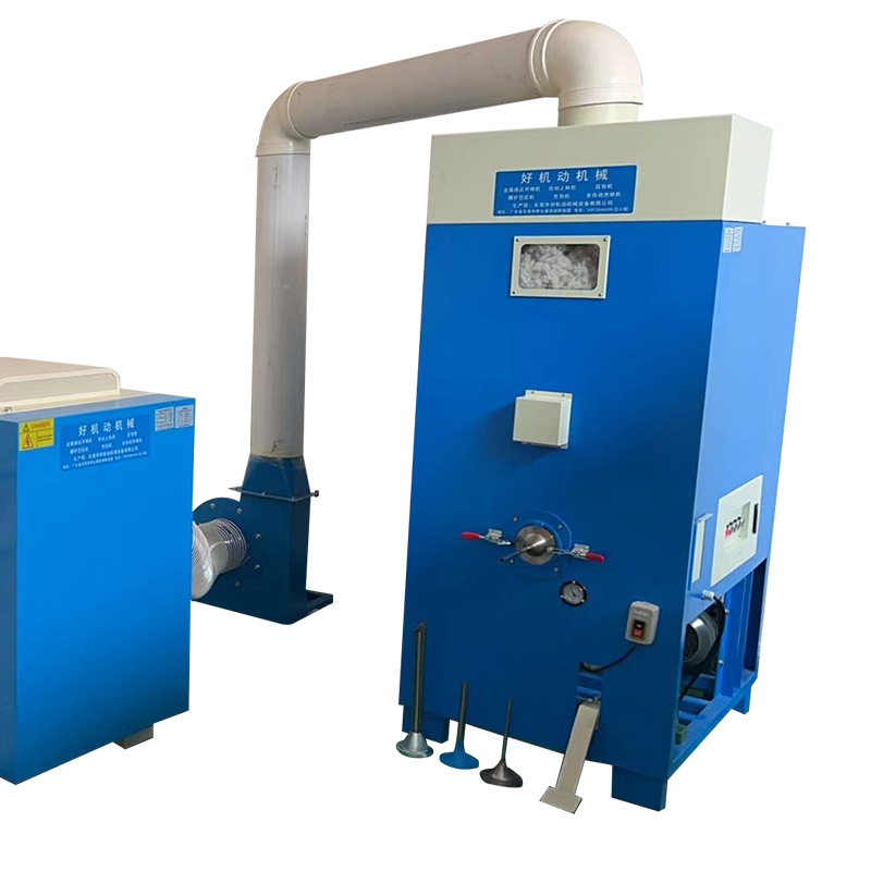 Personalizada máquina de llenado de algodón de una sola boca muñeca de peluche máquina de llenado de algodón juguete máquina de llenado de algodón núcleo de almohada almohada colchaón máquina de llenado de algodón