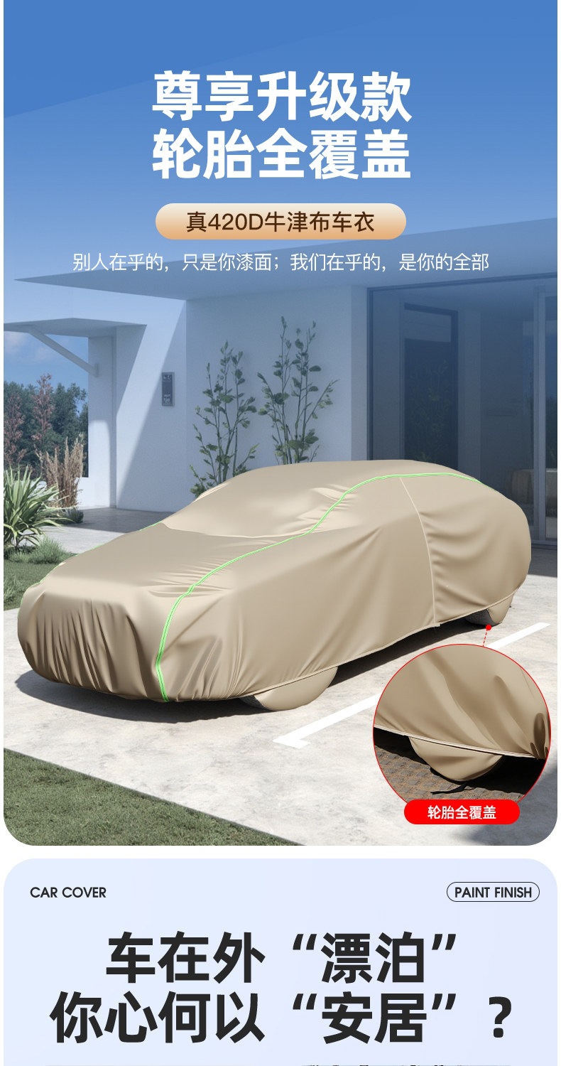 Car Cover, Sun Protection, Rainproof, Heat Insulation, Sunshade, Oxford Cloth Car Cover, Winter Thickened Car Cover, Car Cover, Outer Cover