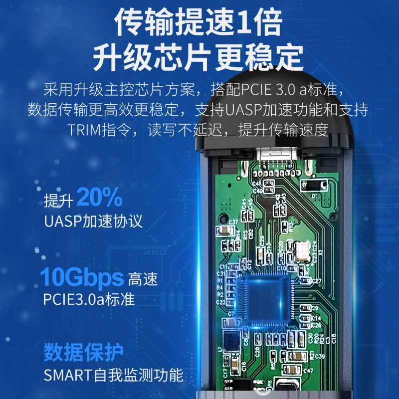Корпус для твердотельного диска M2 NVMe lightning 3 TYPEC двойной интерфейс, прямое подключение, корпус для SSD M2