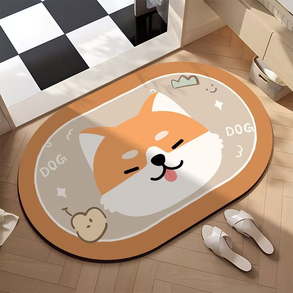 Cartoon non-slip hygienic carpet, water absorbent 2