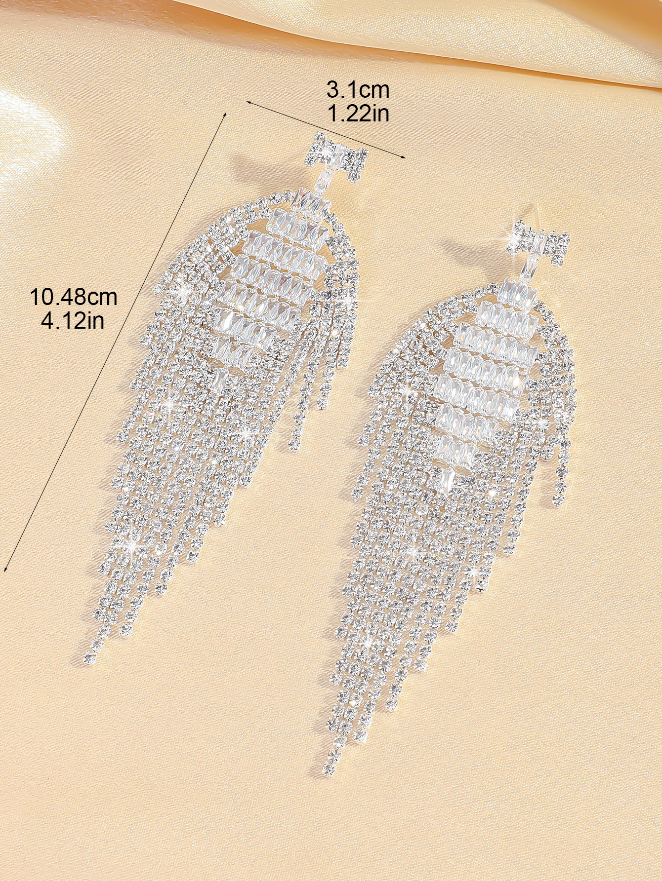 orecchini lunghi con nappe e strass in zircone super flash di alta qualità per le donne, orecchini alla moda dal temperamento_voghion.com