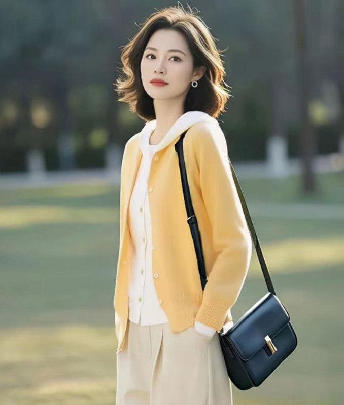 假两件拼接针织衫女装秋季粉色连帽开衫毛衣2025新款洋气长袖上衣|undefined