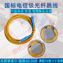 光纤跳线SC-SC大方转方圆圆FC-FC小方LC双芯跳纤圆转方尾纤单模
