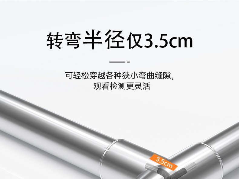TD500 6.2mm Direksiyon Endoskop HD Kamera Probu 360 Derece Araba Motor Tamir Su Geçirmez