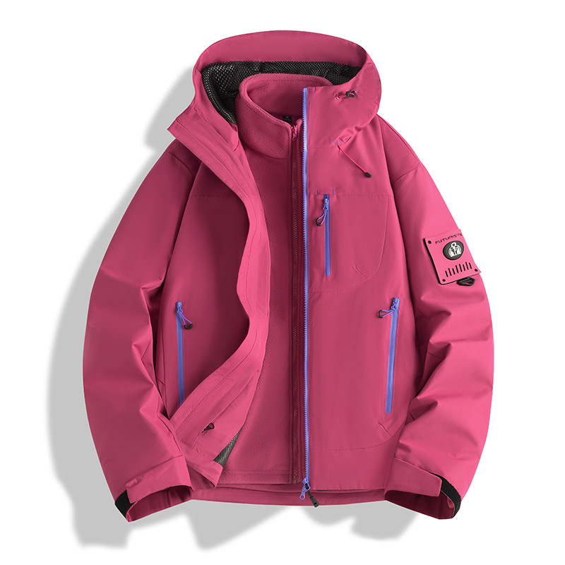 New Detachable Two-Piece Windbreaker Set, Thickened and Warm, Suitable for Sports, Outdoor Activities, Mountaineering, and Skiing, Unisex Two-Piece Set