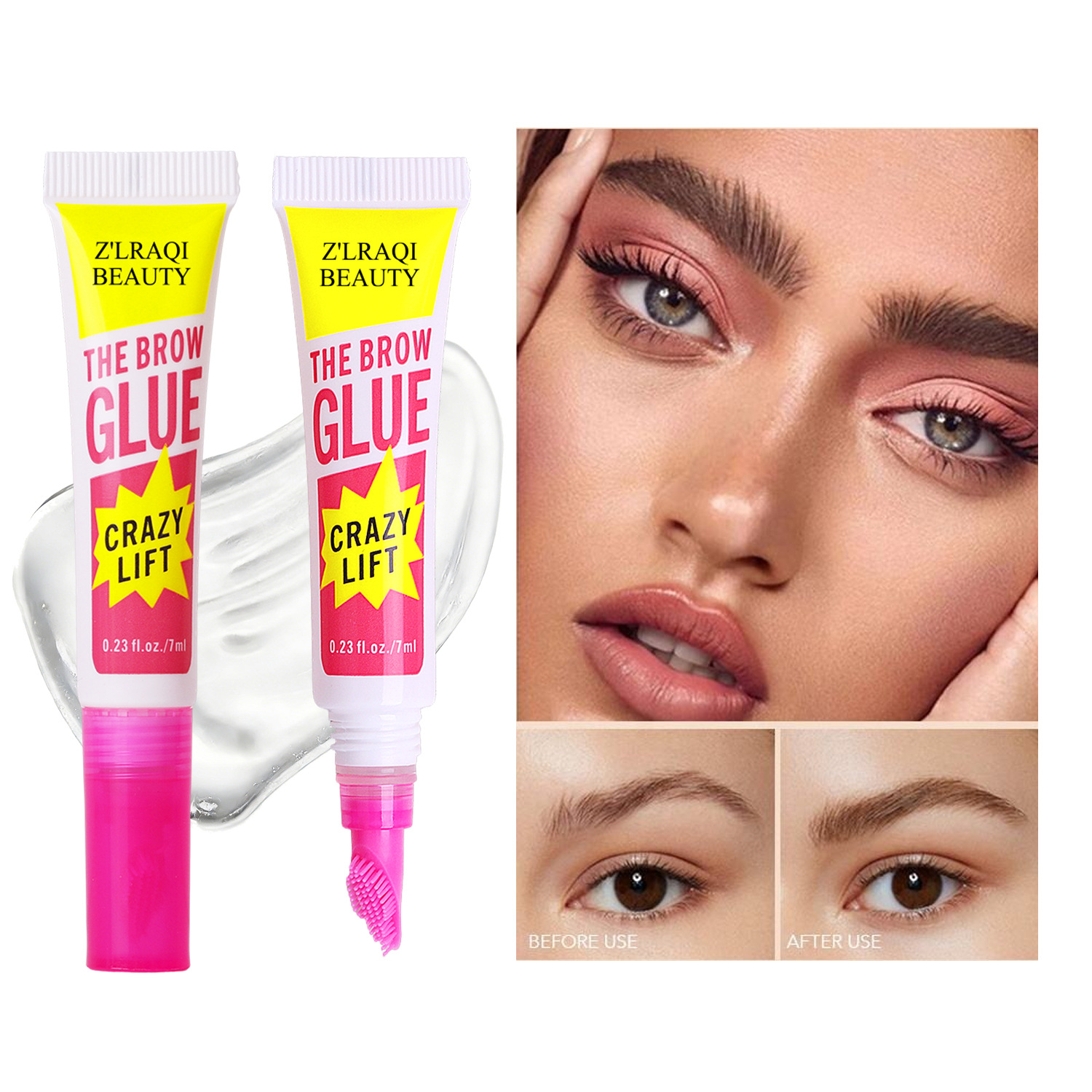 Z'LRAQI BEAUTY Cross-Border Styling Eyebrow Glue Special Brush Head Actualized Waterproof Anti-Sudor Eyebrow Raincoat Durable image 7