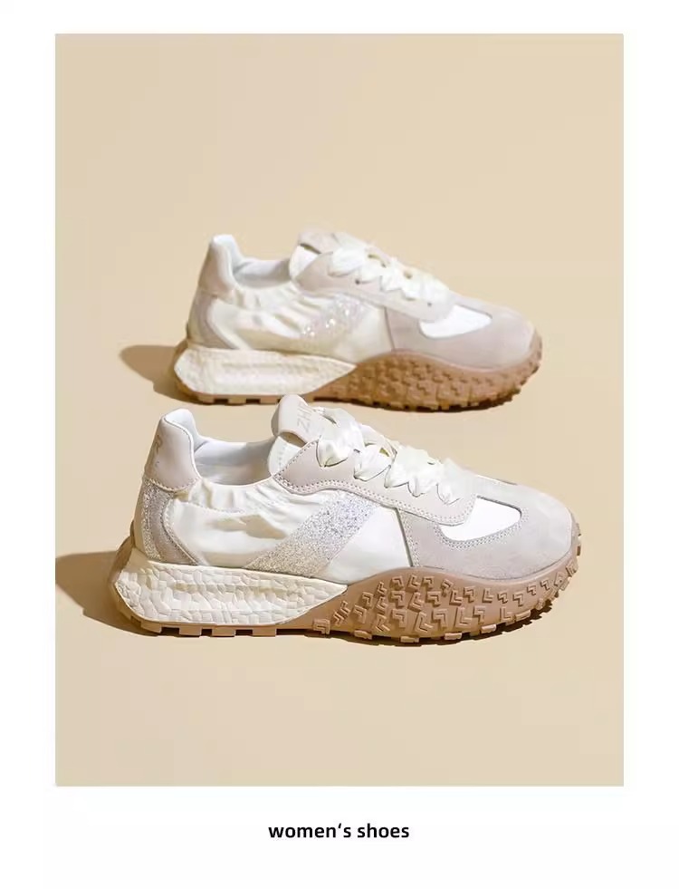 Silberne Damen Freizeitschuhe Aus Echtleder Und Satin Mit Plateausohle_voghion.com