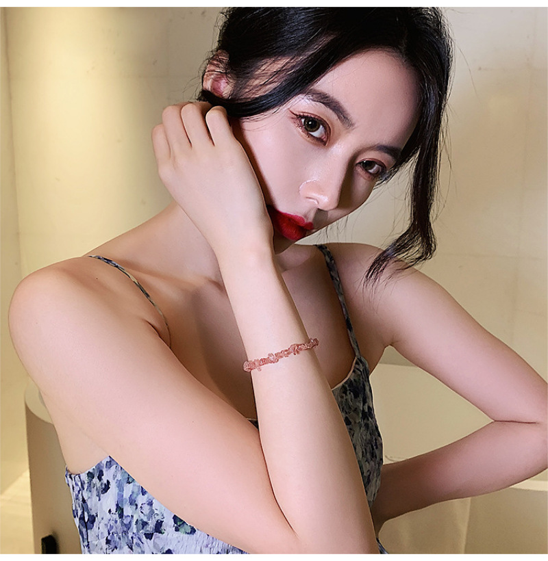 15g Weight Bracelets Classification Ethnic Style Irregular Glass Titanium Steel Bracelets