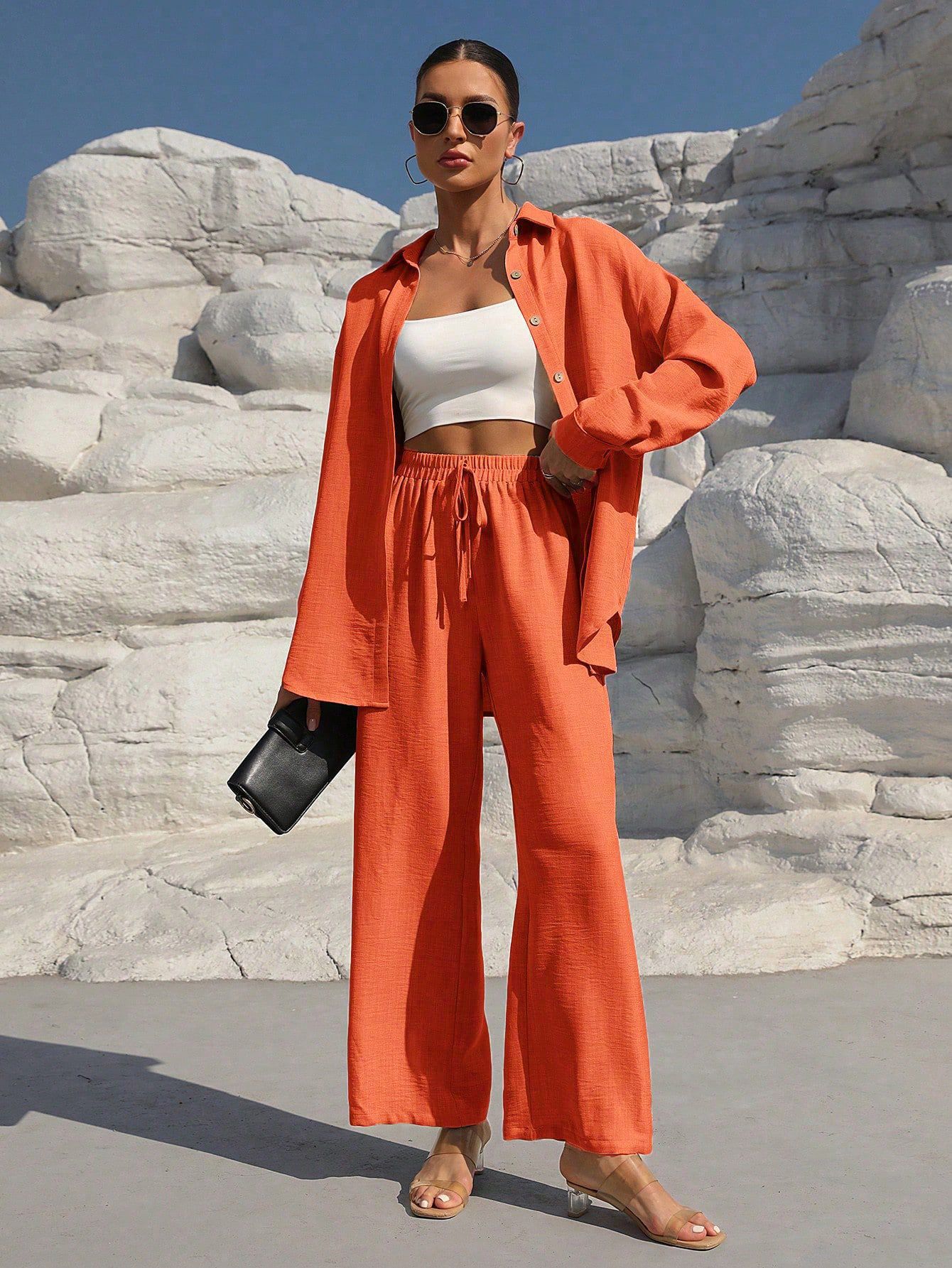 Elegant Two-piece Long-sleeve Cardigan Set For Women Plus Size_voghion.com