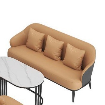 Mesa y silla de recepción Oficina de ventas Balcón de hotel de lujo simple Salón de belleza ocio Sofá para una sola reunión image 29