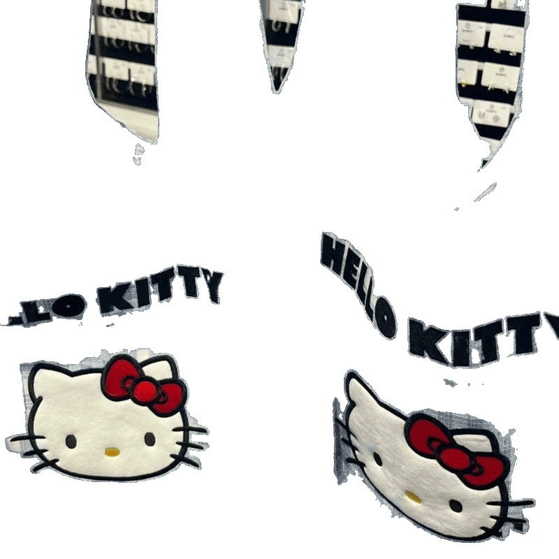 Одноплечевая сумка Hello Kitty, синяя‑белая клетка, лёгкая повседневная