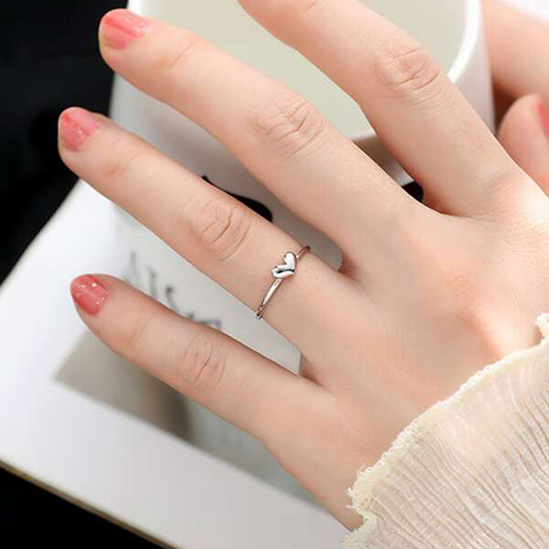 Women's Gender Wholesale Jewelry Casual Simple Style Heart Shape Copper Plating Rings