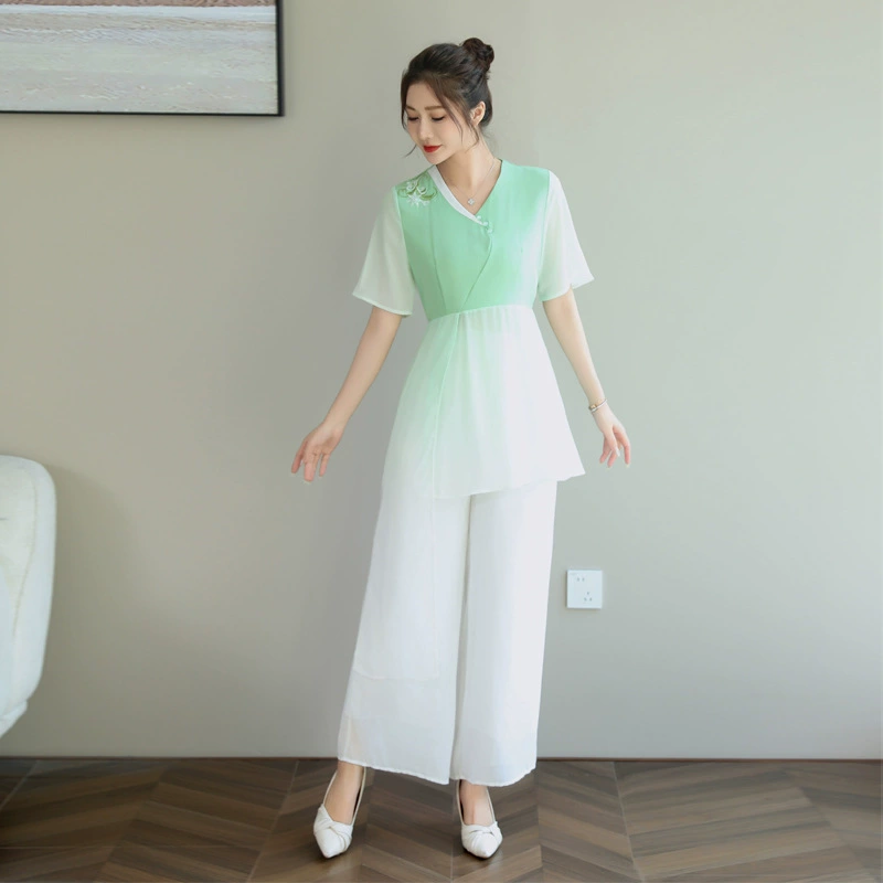 A9069 Темперамент Салон красоты Рабочая одежда Женская косметолог с короткими рукавами