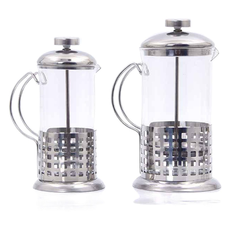 Transfronterizo Amazon cafetera de acero inoxidable Prensa Francesa Tetera de acero inoxidable fabricante de té 350ML al por mayor