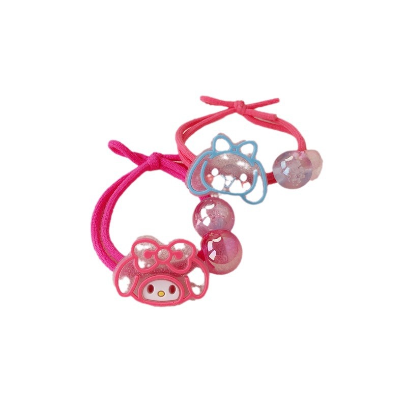 Coreano dulce dibujos animados cabello de gato anillo de cabello de la chica de cola de caballo bola de correa de cabello Sanrio cuerdas de cabello adornamiento para el cabello