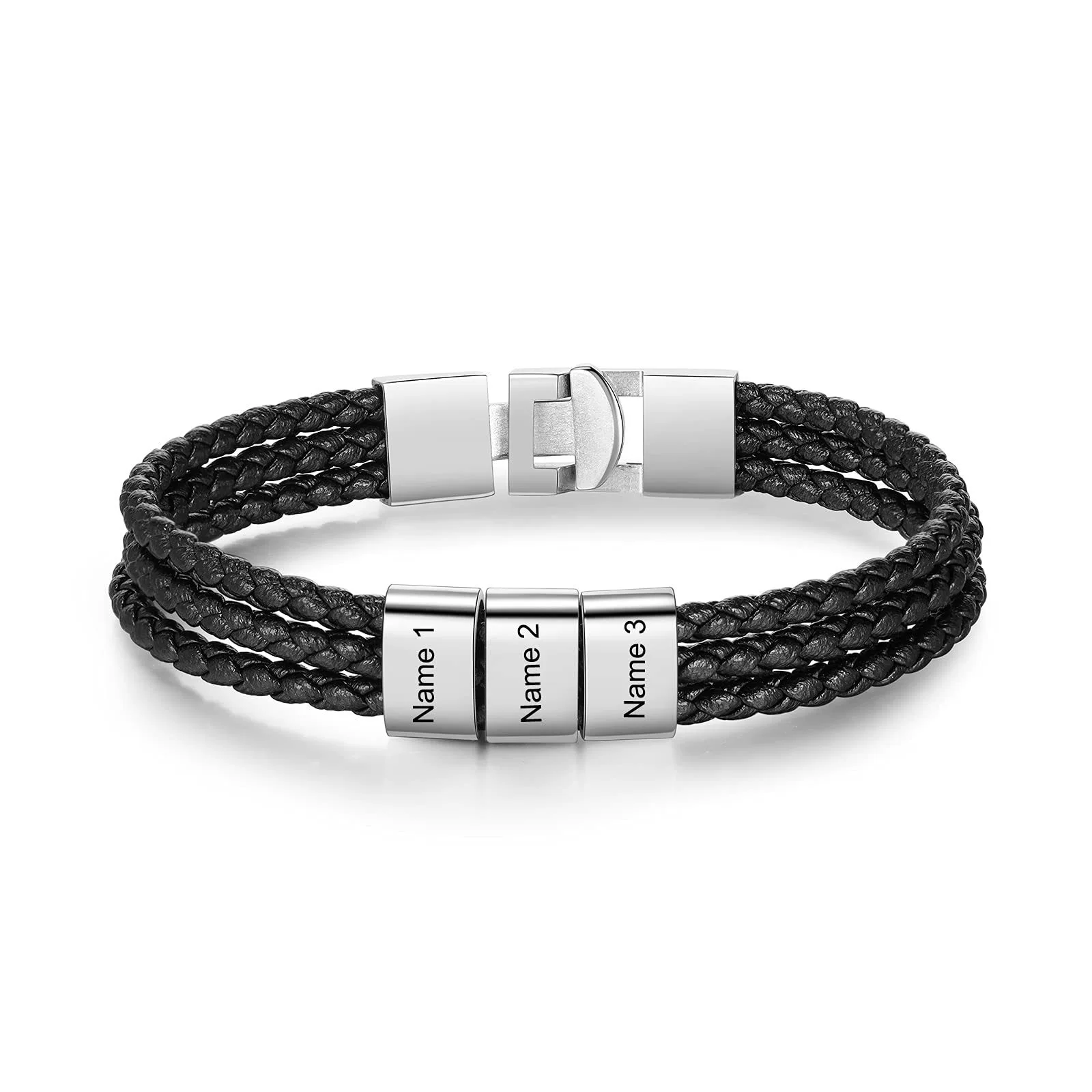 Black bracelet stainless steel