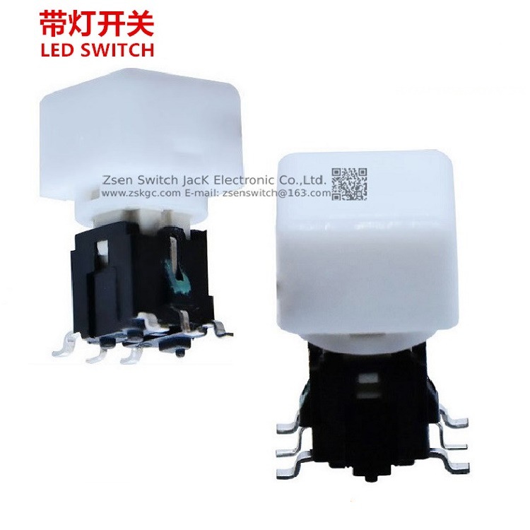 led带灯轻触开关  优质带灯按键开关方形  医疗带灯按钮开关批发