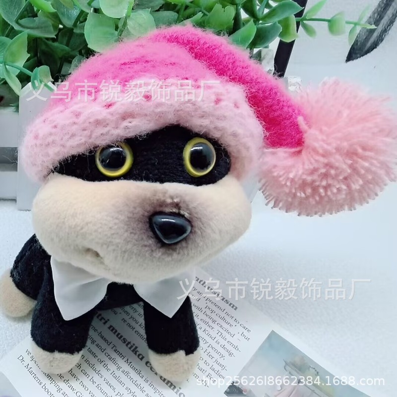 約15×8cm 人形帽子 ニット耳帽子 蜂犬人形 着せ替え服アクセサリー|undefined