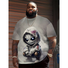 B 86684 Men's horror T-shirt ��ʿ�ֲ�ӡ�� T ���羳����ͨ