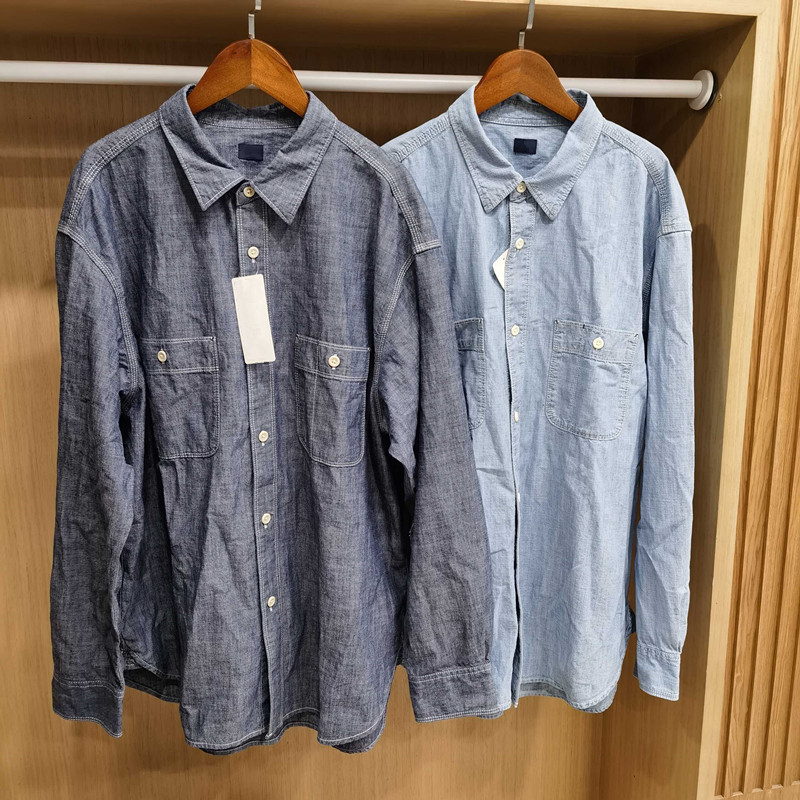 남성복 여성복 캐주얼 루즈 셔츠/워시드 제품 긴팔 셔츠 캐주얼 2025 뉴 탑 R479644