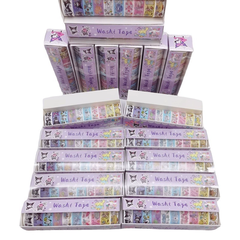 Оптовая Продажа с фабрики и бумажная лента Sanrio 10 рулонов и бумажная лента Материал для ручного счета декоративные наклейки Ленточные наклейки