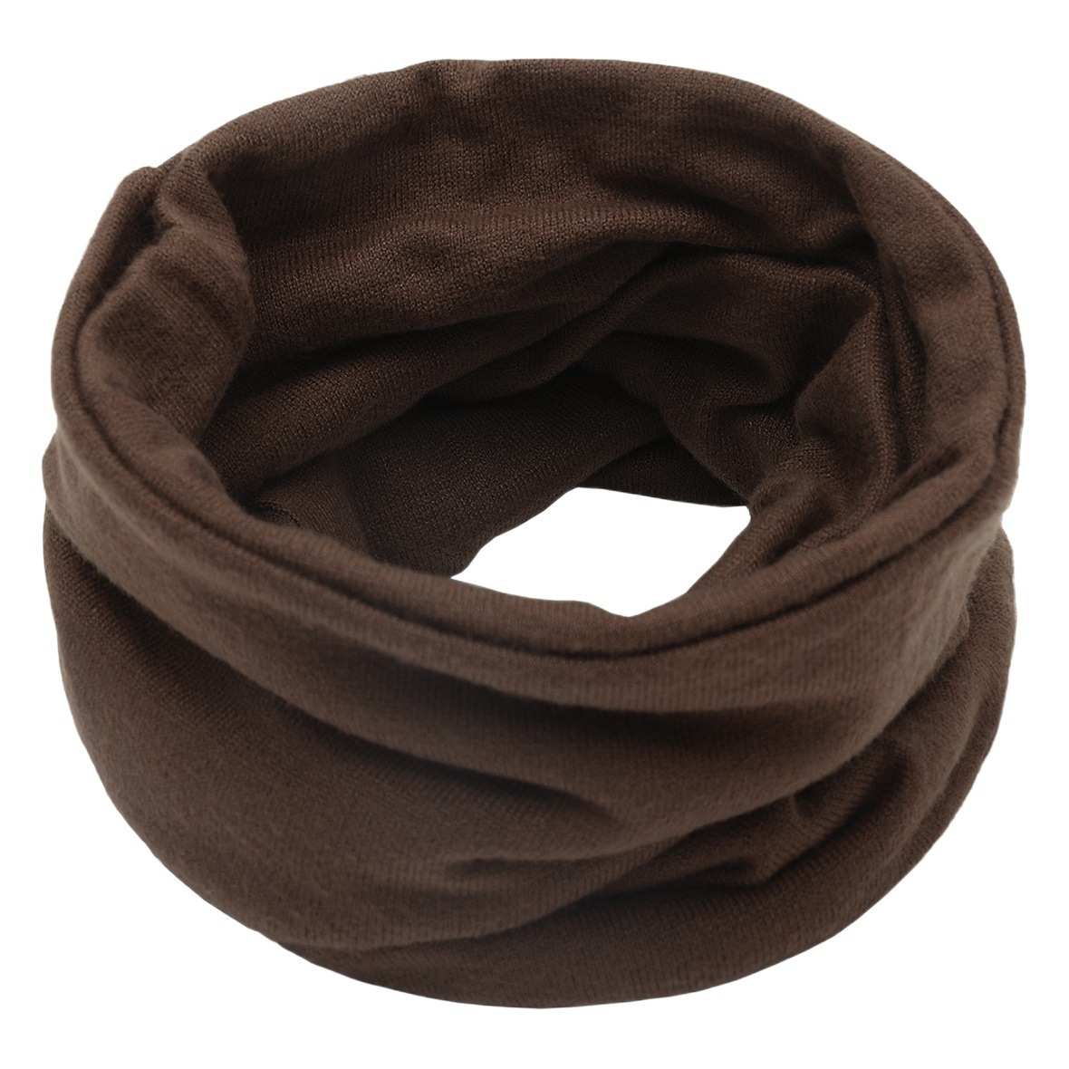 Pullover Knitted Scarf for Autumn and Winter, Solid Color Scarf for Men and Women, Fashionable Fake Turtleneck Single-Loop Neck Warmer, Cross-Border Ready Stock