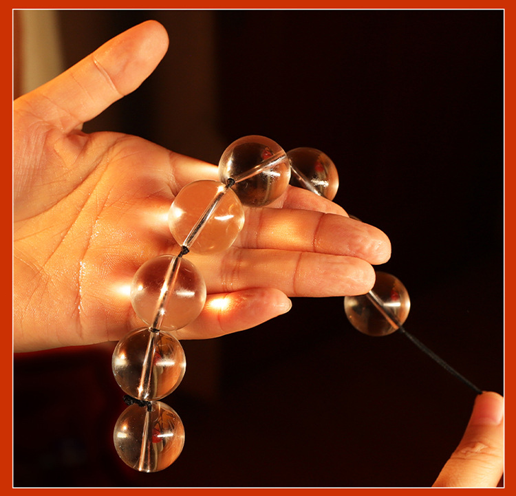 Glass Anal Beads Large Transparent Adult Anal Beads — detail image 21