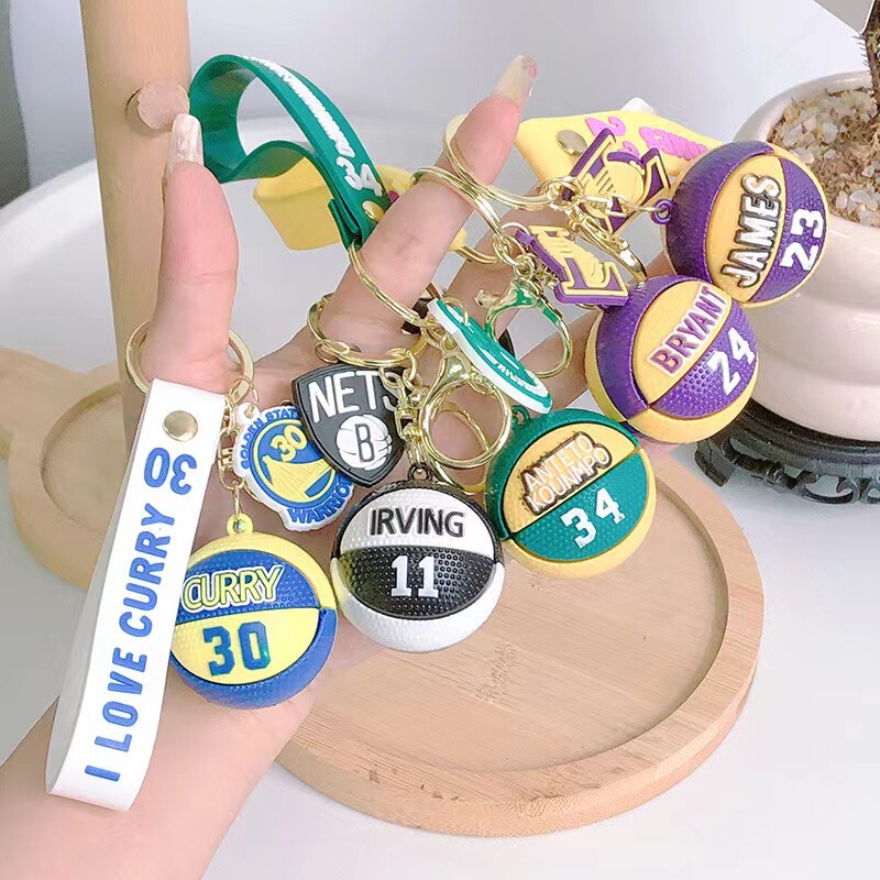Basketball Star Keychain Pendant Student Backpack Pendant Keychain Arcade Small Gift Keychain Customization