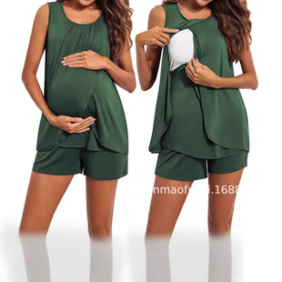 Women's Blouse Loose Camisole Yoga Wear Quick-Drying Breathable Sleeveless Maternity Wear European and American Sleeveless Amazon