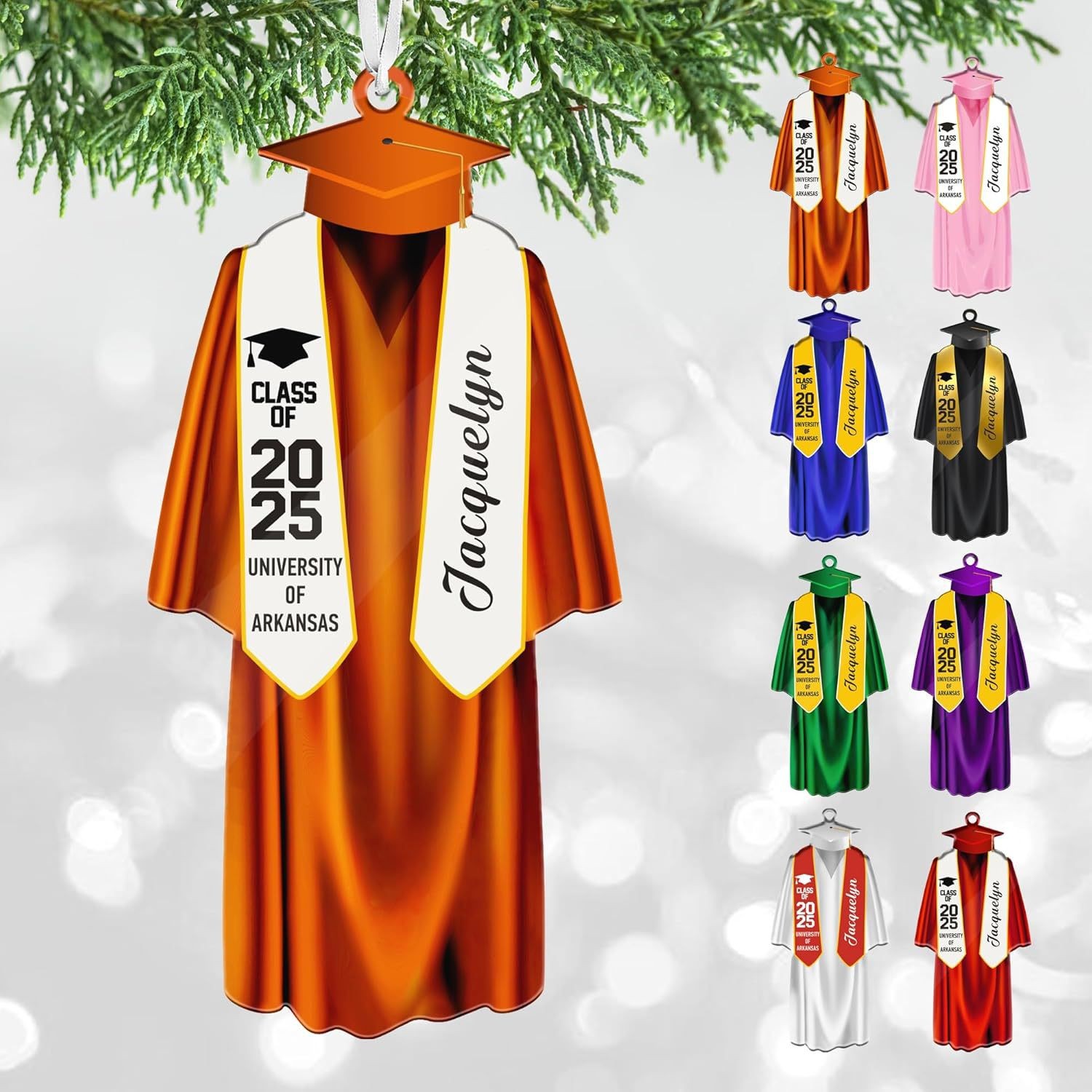 Colgante acrílico 2D transfronterizo nuevos productos de graduación temporada de vestimenta decoración colgante espejo retrovisor colgante conmemorativo de graduación