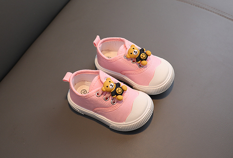 2022 Frühling Herbst Baby Cartoon Bär Weiche Sohle Walking für Jungen und Mädchen, Säuglingsschuhe, Segeltuchschuhe_voghion.com