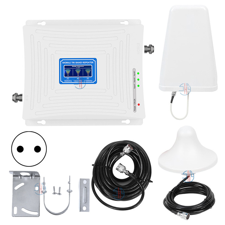 Transfronterizo de tres bandas GSM / DCD / 3G receptor de señal de mejora de la estación base de señal amplificador repetidor mayorista versión internacional