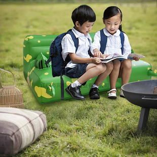 Indoor Outdoor Cartoon PVC Recliner Outdoor Moisture-proof Children's Inflatable Sofa Chair Foldable Camping Camping Play