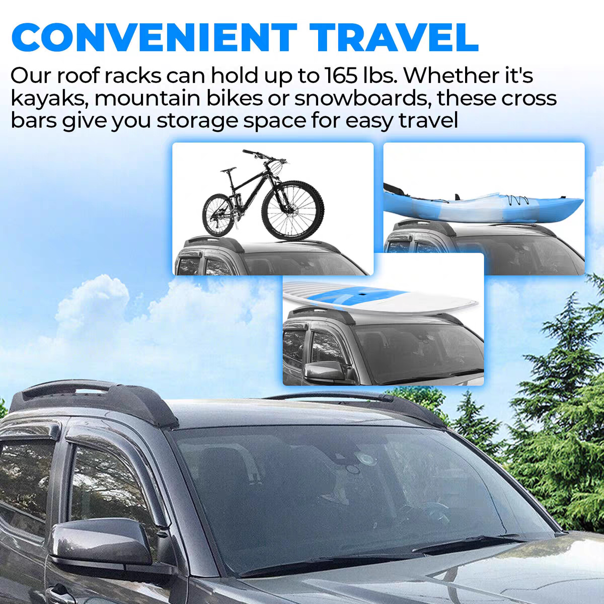 Tacoma Roof Rack Crossbars and Longitudinal Bars Double Cab Double Row Seats