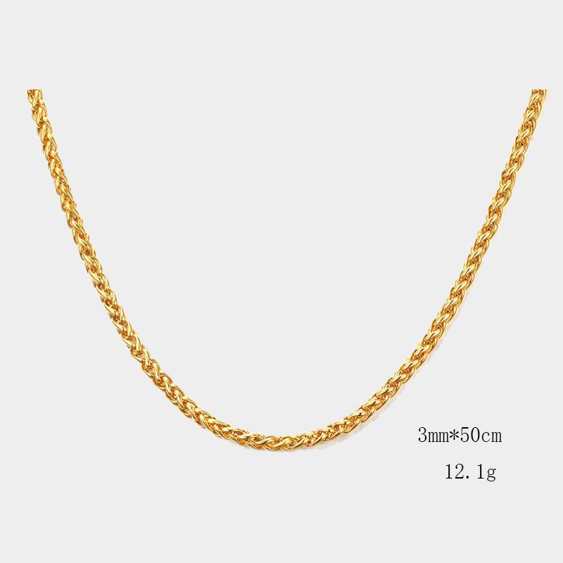 PVD Coated Gold Plating Process Necklace Classification Wholesale Jewelry Simple Style Geometric 201 Stainless Steel Plating Stainless Steel Necklaces
