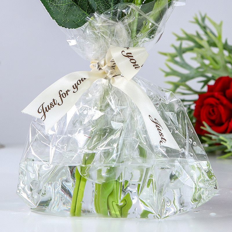 Papel de vidrio transparente OPP flor cesto de frutas papel de embalaje papel de regalo papel de embalaje ramo de Navidad papel de embalaje a prueba de polvo
