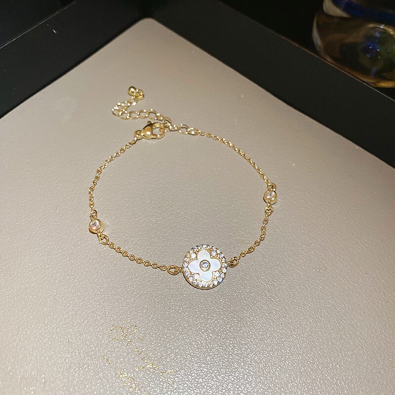 法式轻奢镶钻星星花朵可调节手链精致时尚气质手环小众高级感手饰|undefined