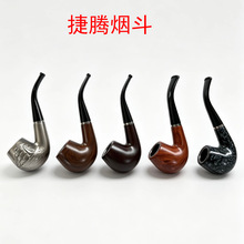厂家直销树脂烟斗仿烟枪木质铁质斗锅木纹烟具批发烟丝木制